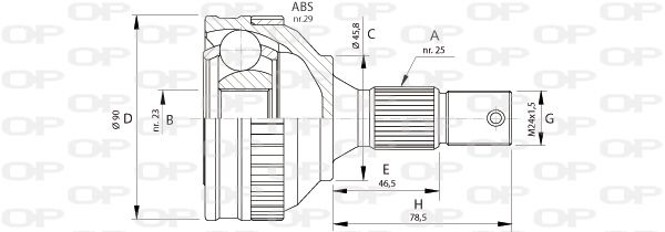 OPEN PARTS Nivelsarja, vetoakseli CVJ5175.10